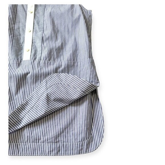 Vince Sleeveless Stripe Poplin Top, Size 6, Blue/white stripes, New with Tag - Picture 8 of 14